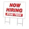Signmission Now Hiring Hvac Tech Yard Sign & Stake outdoor plastic coroplast window, C-2436-DS-HVAC TECH C-2436-DS-HVAC TECH - alternate 1